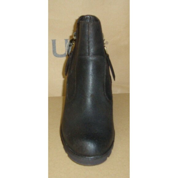 UGG Australia MYRNA Lodge Wedge Leather Sheepskin Boots Size US 7 NIB #1008715 - Picture 2 of 6